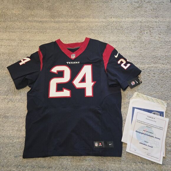 Jonathan Joseph #24 Autographed Texans NFL Nike On Field Jersey Size 52 - Picture 1 of 13